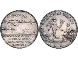 Historiepenningen 's-Hertogenbosch - Stadhuispenning zilver 1741 Snoeck 56 ZF+