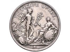 Historiepenningen 's-Hertogenbosch - Stadhuispenning zilver 1741 Snoeck 57a Geslagen op (bijna) dubbele zwaarte (10,62gr), in