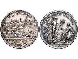 Historiepenningen 's-Hertogenbosch - Stadhuispenning zilver 1741 Snoeck 58 ZF-