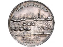 Historiepenningen 's-Hertogenbosch - Stadhuispenning zilver 1741 Snoeck 59 bijna PR