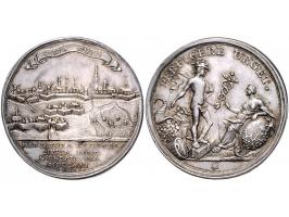 Historiepenningen 's-Hertogenbosch - Stadhuispenning zilver 1741 Snoeck 59, 2e exemplaar ZF