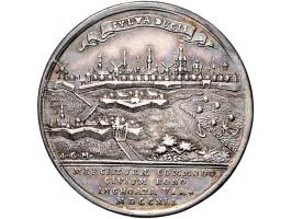 Historiepenningen 's-Hertogenbosch - Stadhuispenning zilver 1741 Snoeck 60 ZF-