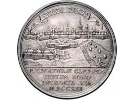 Historiepenningen 's-Hertogenbosch - Stadhuispenning zilver 1741 Snoeck 60a ZF+