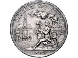 Historiepenningen 's-Hertogenbosch - Stadhuispenning zilver 1761 Snoeck 67 ZF-