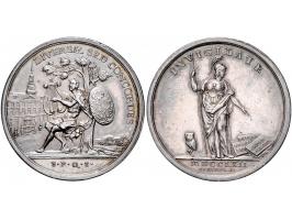 Historiepenningen 's-Hertogenbosch - Dubbele Stadhuispenning zilver 1762 Snoeck 68 ZF