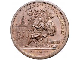 Historiepenningen 's-Hertogenbosch - Stadhuispenning koper 1762 PR