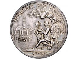 Historiepenningen 's-Hertogenbosch - Stadhuispenning zilver 1765 Snoeck 70 ZF