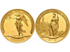 Historiepenningen 's-Hertogenbosch - Dubbele Stadhuispenning goud 1770 Snoeck 73 18,54 gr. PR