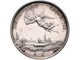 Historiepenningen 's-Hertogenbosch - Stadhuispenning zilver 1776 Snoeck 79 ZF+