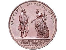 Historiepenningen 's-Hertogenbosch - Dubbele Stadhuispenning koper 1776 PR