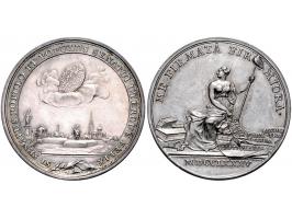 Historiepenningen 's-Hertogenbosch - Stadhuispenning zilver 1785 Snoeck 83, VvL. 631, bijna PR