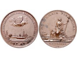 Historiepenningen 's-Hertogenbosch - Dubbele Stadhuispenning koper 1785 PR