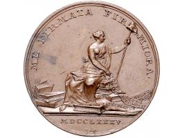 Historiepenningen 's-Hertogenbosch - Dubbele Stadhuispenning koper 1785 PR
