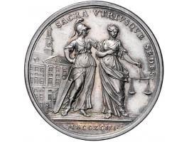 Historiepenningen 's-Hertogenbosch - Stadhuispenning zilver 1793 Snoeck 84 PR