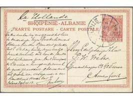 I.C.C. Dutch Mission. 10 qint Skanderbeg postcard written by General de Veer, commander of the mission, at Vlonë 29-12-1913 t