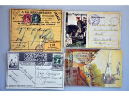 about 500 covers/postal stationery with Airmail, illustrated postcards, picture postcards etc. with better items in shoe box