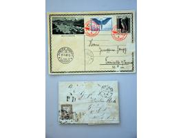 about 500 covers/postal stationery with Airmail, illustrated postcards, picture postcards etc. with better items in shoe box