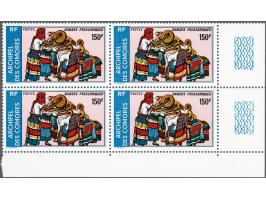 1975 Folk dancing set in block of 4, Mi. nos. 192-193, cat.v. 960