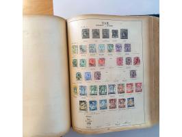 collection with sections France, Greece, China, Siam, etc. used and * in very thick old Schwaneberger (edition 1920)  album 