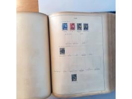 collection with sections France, Greece, China, Siam, etc. used and * in very thick old Schwaneberger (edition 1920)  album 