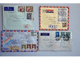 air mails, 28 (registered) air mail letters from Saudi Arabia, Thailand and other countries, all with (rare) A.V.2. and AOT&n