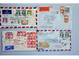 air mails, 28 (registered) air mail letters from Saudi Arabia, Thailand and other countries, all with (rare) A.V.2. and AOT&n