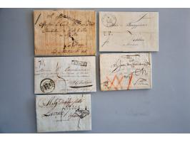 270 prephilatelic letters about 1650-1850 including Spain, Great Britain (letter from Rio de Janeiro), transit cancellations 