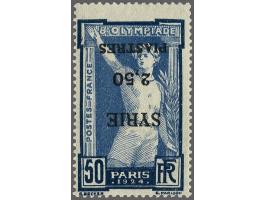 Olympic Games 1924 with the error overprint inverted (surcharge renversée) all signed Brun, gum minor soiling, a fine set, ca