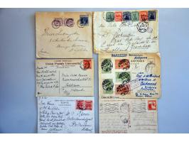 covers/postal stationery with British Commonwealth, Airmail, Palestine etc. in shoe box
