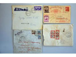 about 250 covers/postal stationery with better items, British Commonwealth, Dutch East Indies etc. in shoe box