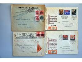 about 200 pre philatelic letters, mainly Belgium, France and Germany with transit cancellations to abroad etc. in box