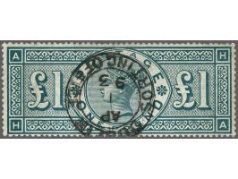 Victoria £1 green a very fine used ex. with Dublin sorting office cds 1893, cat.v. £ 800 