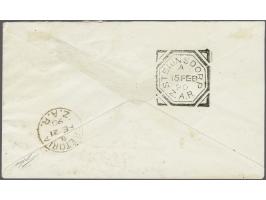 1890 1d. carmine and ½ d. grey pair on Tamsen envelope from Embekelweni to Waterberg, cancelled by 718 numeral and cds Embeke