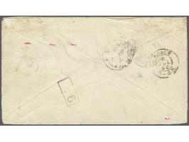 1892 a so-called van Gorcum envelope from Bremersdorp to Assen Holland bearing 2d. olive-bistre (3 ex.) all with the error Sw