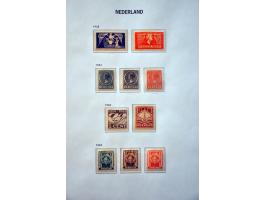 collectie 1852-1975 (*)/*/** met veel betere ex. en series (o.a. Veth, Fotomontage, Van Konijnenburg, En Face), roltanding na