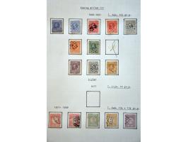 gespecialiseerde collectie 1852-1999 geheel gestempeld met o.a. platen 1e emissie, types, tandingen, roltanding (behoudens R3