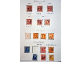 gespecialiseerde collectie 1852-1999 geheel gestempeld met o.a. platen 1e emissie, types, tandingen, roltanding (behoudens R3