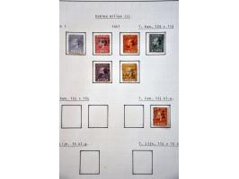 gespecialiseerde collectie 1852-1999 geheel gestempeld met o.a. platen 1e emissie, types, tandingen, roltanding (behoudens R3