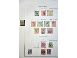 gespecialiseerde collectie 1852-1999 geheel gestempeld met o.a. platen 1e emissie, types, tandingen, roltanding (behoudens R3
