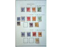 gespecialiseerde collectie 1852-1999 geheel gestempeld met o.a. platen 1e emissie, types, tandingen, roltanding (behoudens R3