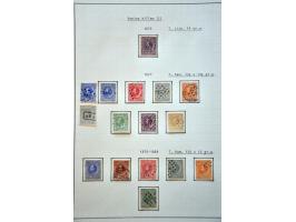 gespecialiseerde collectie 1852-1999 geheel gestempeld met o.a. platen 1e emissie, types, tandingen, roltanding (behoudens R3