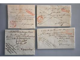 ruim 180 frisse brieven vanaf 1813 met naamstempels, naamstempels/franco (w.b. gevorkte A, o.a. zwart STEENBERGEN/FRANCO, in 