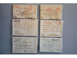 ruim 180 frisse brieven vanaf 1813 met naamstempels, naamstempels/franco (w.b. gevorkte A, o.a. zwart STEENBERGEN/FRANCO, in 