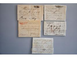 ruim 180 frisse brieven vanaf 1813 met naamstempels, naamstempels/franco (w.b. gevorkte A, o.a. zwart STEENBERGEN/FRANCO, in 