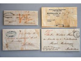 35 EO poststukken met particulier vervoer met stempels en stroken w.b. stempels Diligence Onderneming Groenlo (groen 1849), R