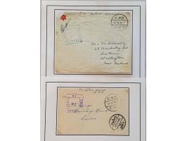 collectie scheepspost (ca. 240 ex.) w.b. censuur, paquebot, KNSM. etc. in 3 albums