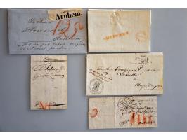 120 EO poststukken, veel beter w.b. BREDA stempels, drie-stuiver, smokkelbrief Parijs-La Haye 1699 (inhoud 2 brieven), distri