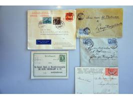 ruim 200 post(waarde)stukken w.b. zwerfbriefkaarten, monsterzakjes, "Bestellen op Zondag", emissie De Ruyter, stempels etc. i