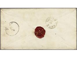 Forerunner, Franz Joseph 5 kreuzer red (2x) and 10 kreuzer blue (2x) on registered cover from Unghvar (nowadays Uzhorod in th