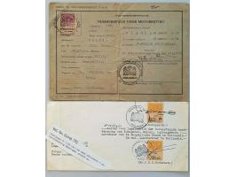 fiscaalzegels w.b. zegels, nummerbewijs voor motorrijtuig 1959, spaarbankzegel etc.&nbsp;